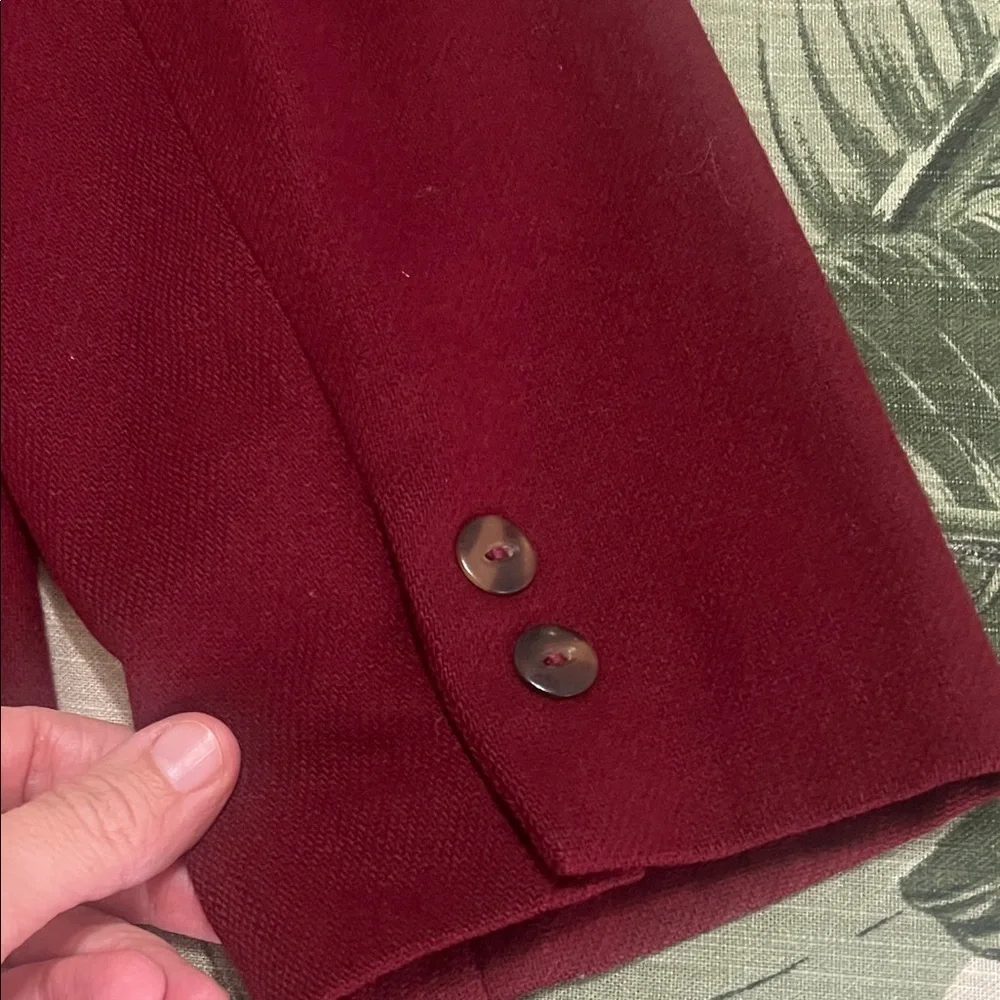 Vintage 100% Pure Wool Charter Club Burgundy Blazer